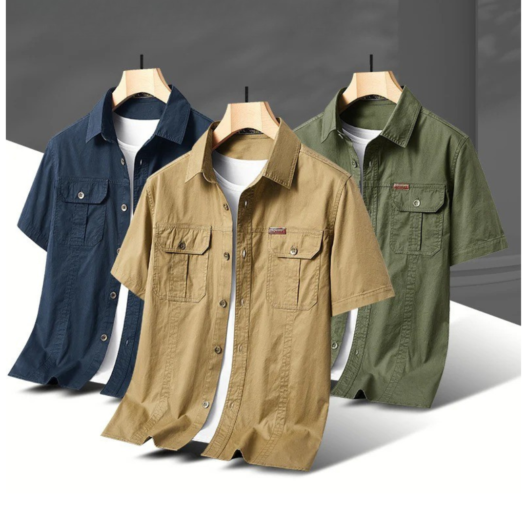 Callum Cotton Shirt – Textured Button-Up for Layered Looks and Warm Days