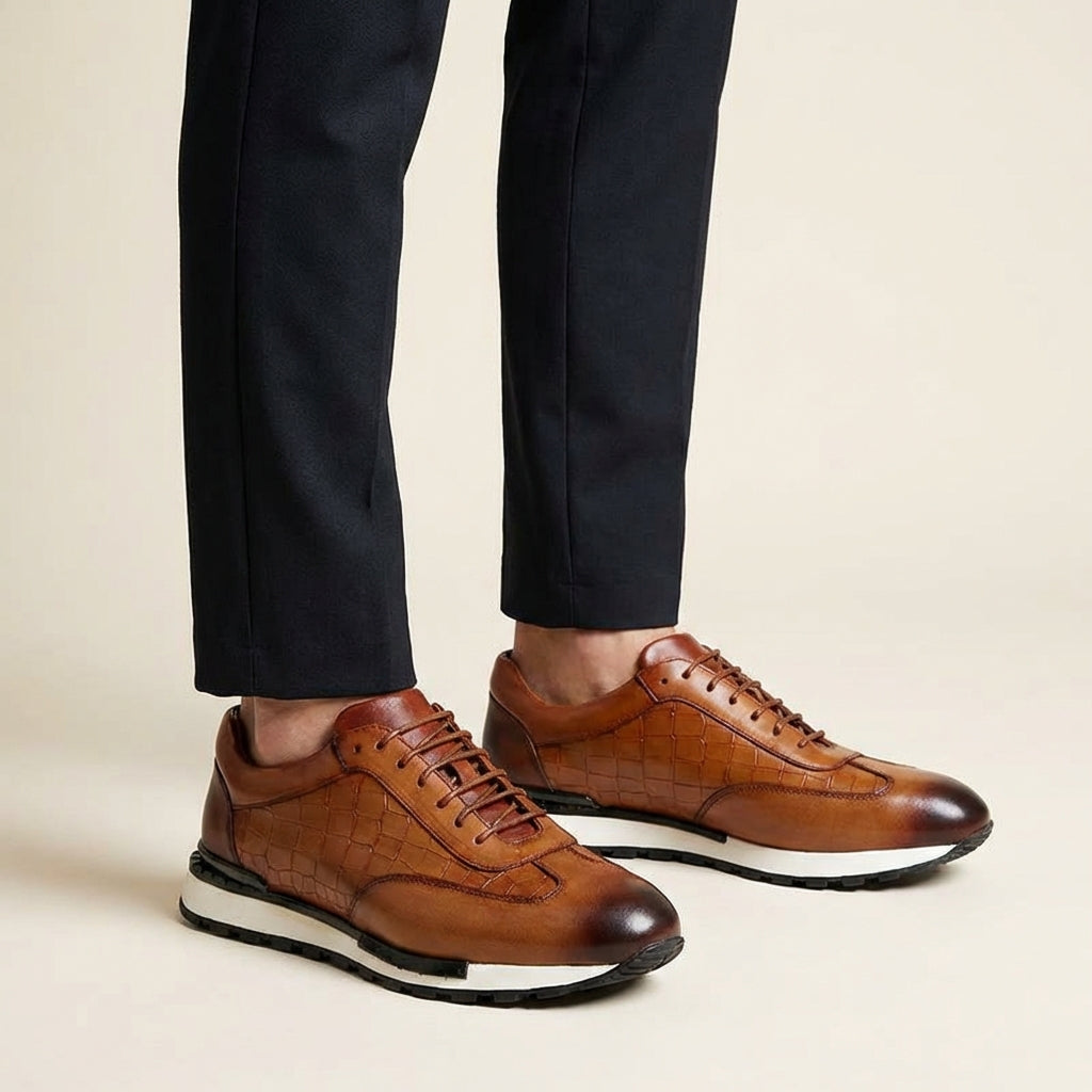 Marcello Genuine Leather Sneakers – Premium Casual Dress Footwear