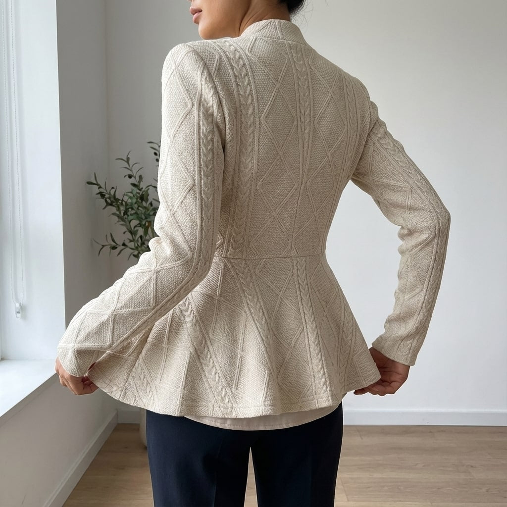 Ananya Women’s Jacket – Sculpted Peplum Fit