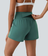 Sienna Performance Pocket Shorts – High-Waist Yoga Shorts with Coverage & Storage