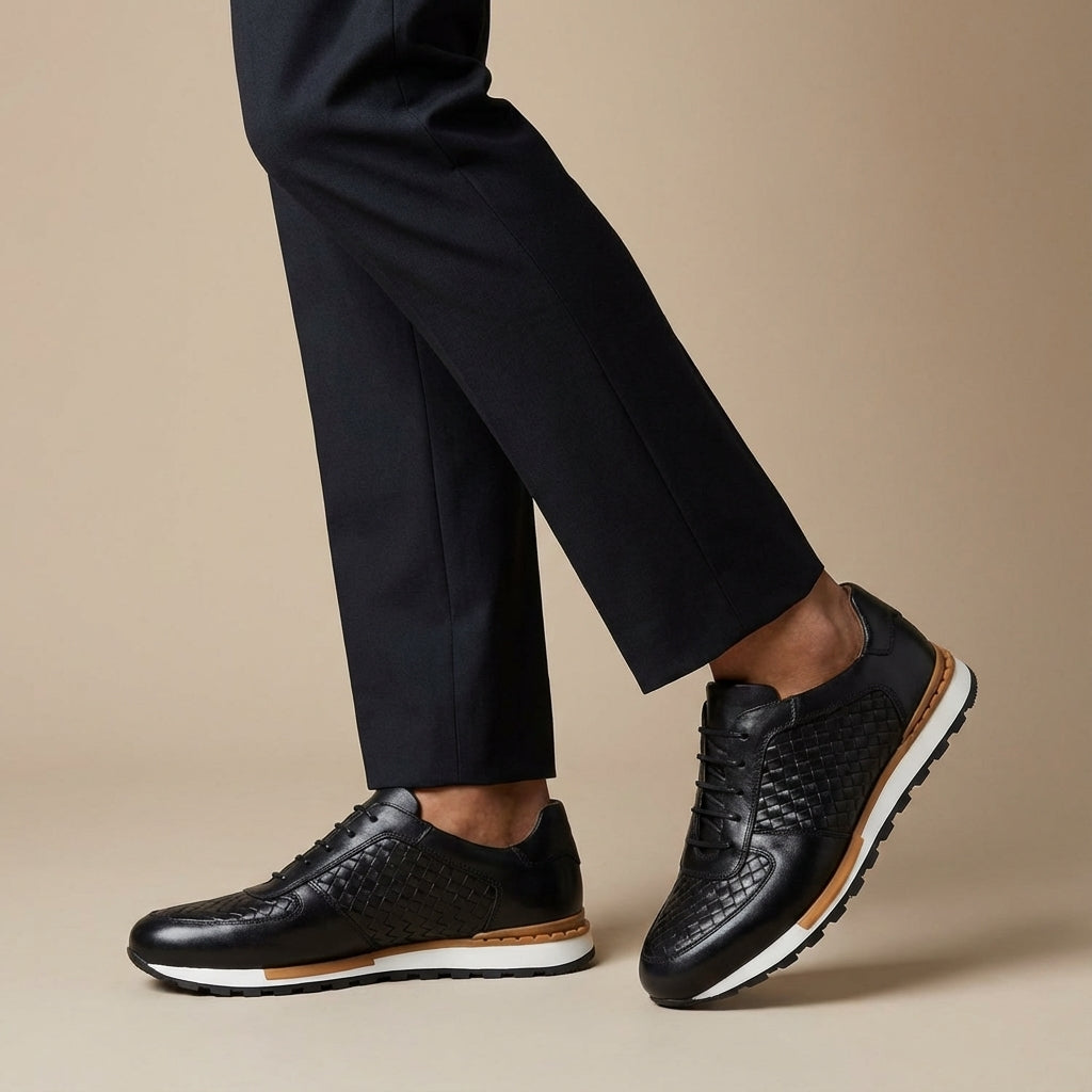 Cesare Firenze Leather Trainers