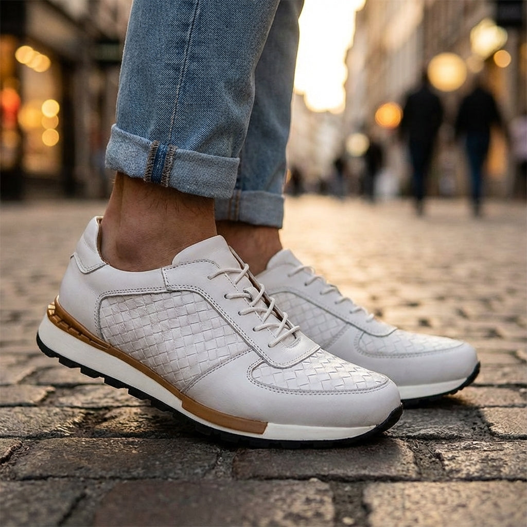 Cesare Firenze Leather Trainers