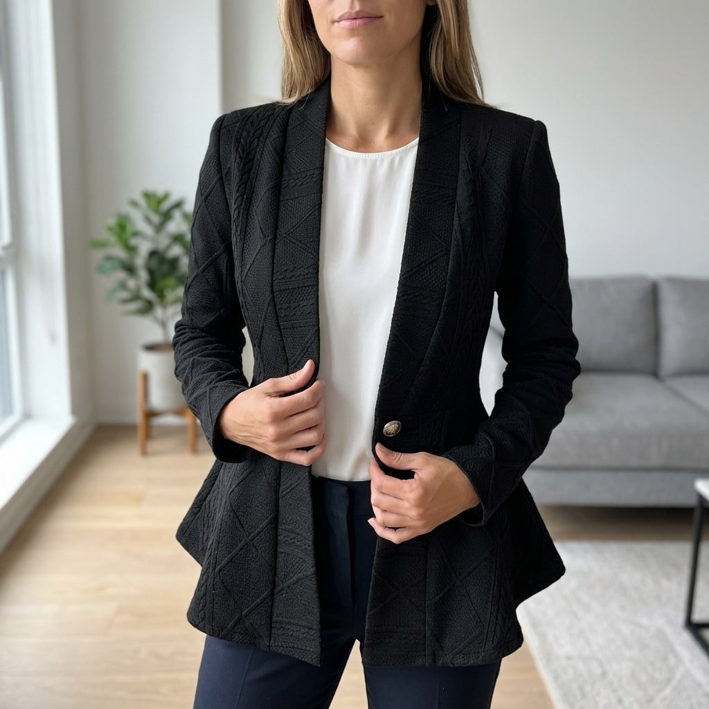 Ananya Women’s Jacket – Sculpted Peplum Fit