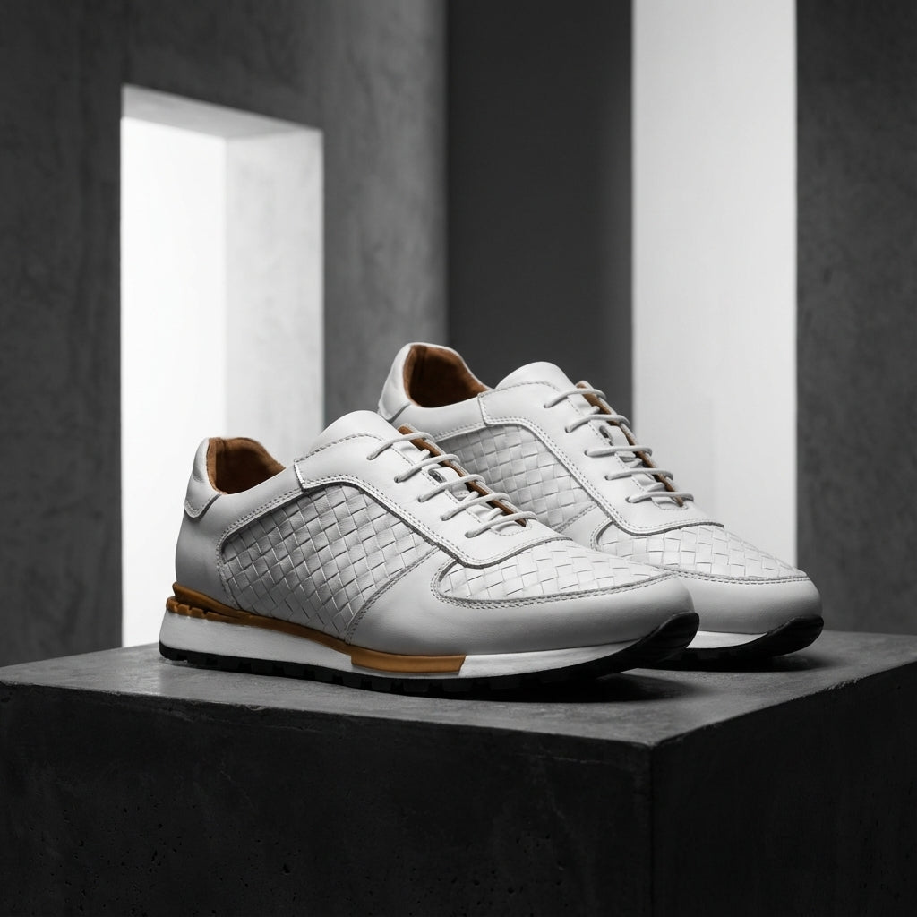 Cesare Firenze Leather Trainers