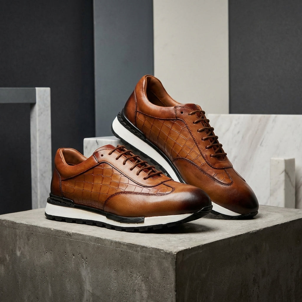Marcello Genuine Leather Sneakers – Premium Casual Dress Footwear