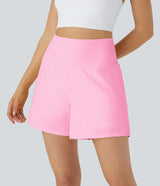 Sienna Performance Pocket Shorts – High-Waist Yoga Shorts with Coverage & Storage