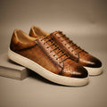 Vincenzo Croc-Embossed Leather Sneakers – Premium Casual Sneakers