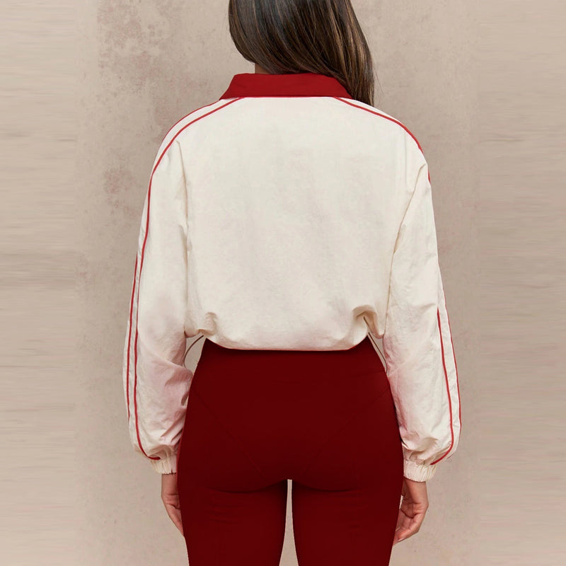 Nico Contrast-Collar Nylon Windbreaker Set