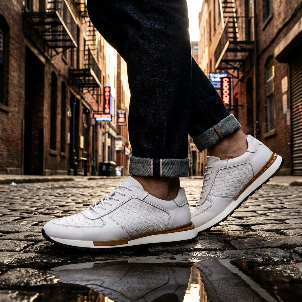 Cesare Firenze Leather Trainers