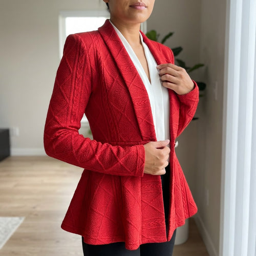 Ananya Women’s Jacket – Sculpted Peplum Fit