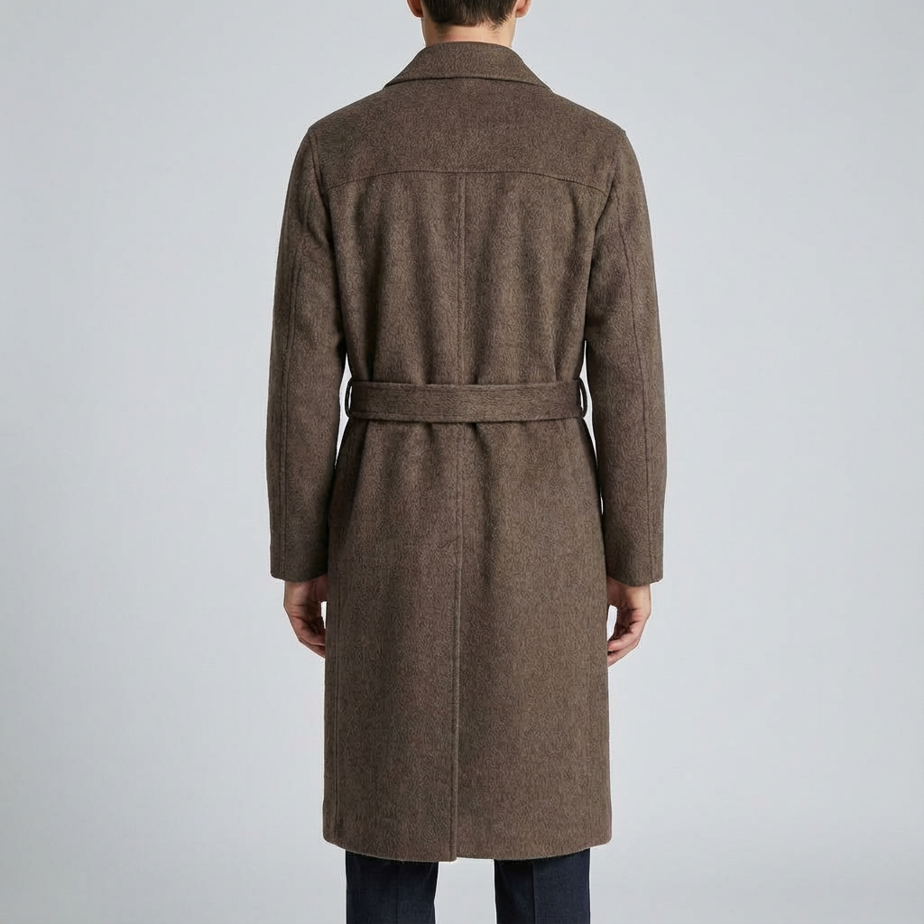 Theresa Women’s Cashmere Wrap Coat – Double-Breasted Wool Outerwear with Belted Waist