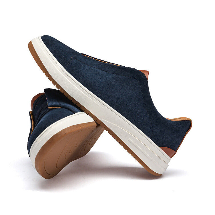 Declan Men’s Suede Slip-On Sneakers – Cowhide Leather with Cushioned Comfort