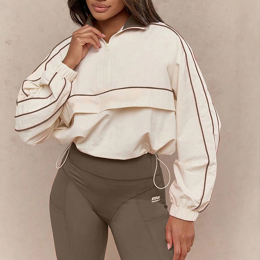 Nico Contrast-Collar Nylon Windbreaker Set