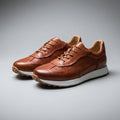 Westfield Italian Cowhide Leather Sneakers — Hand-Stitched Cushioned Casual Footwear