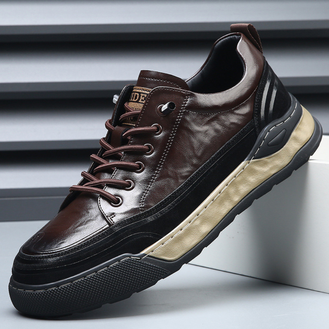 Miguel Men’s Leather Sneakers – Oil-Dipped Durable Fit