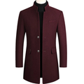 Mannix Men’s Wool Overcoat – Long Winter Coat with Insulated Lining