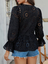 Ronan Lace Pleated Casual Boho Top
