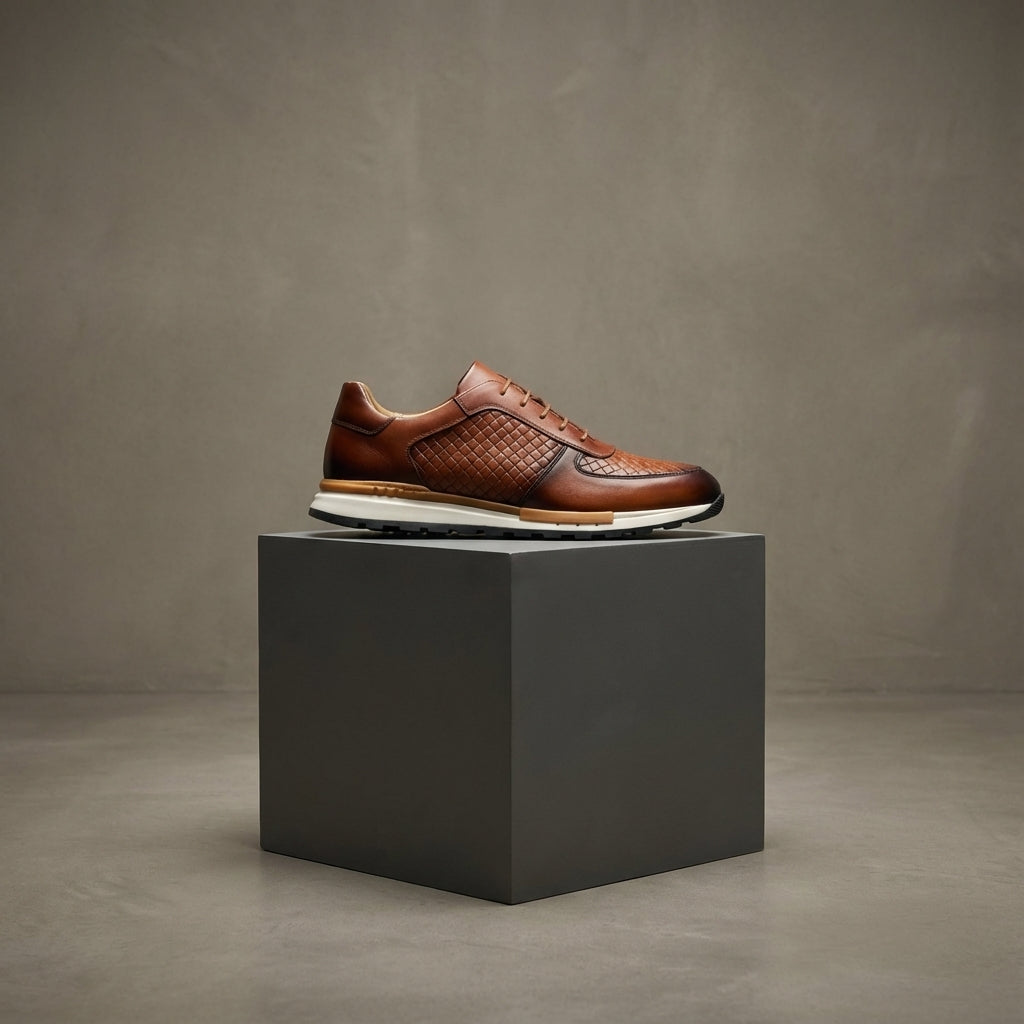 Cesare Firenze Leather Trainers