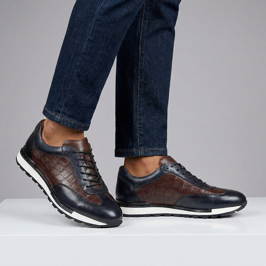 Marcello Genuine Leather Sneakers – Premium Casual Dress Footwear