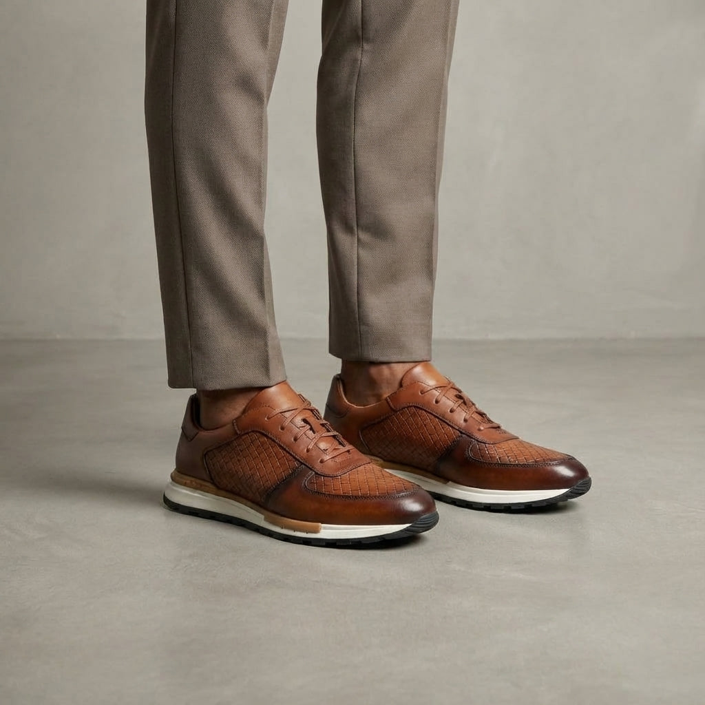 Cesare Firenze Leather Trainers