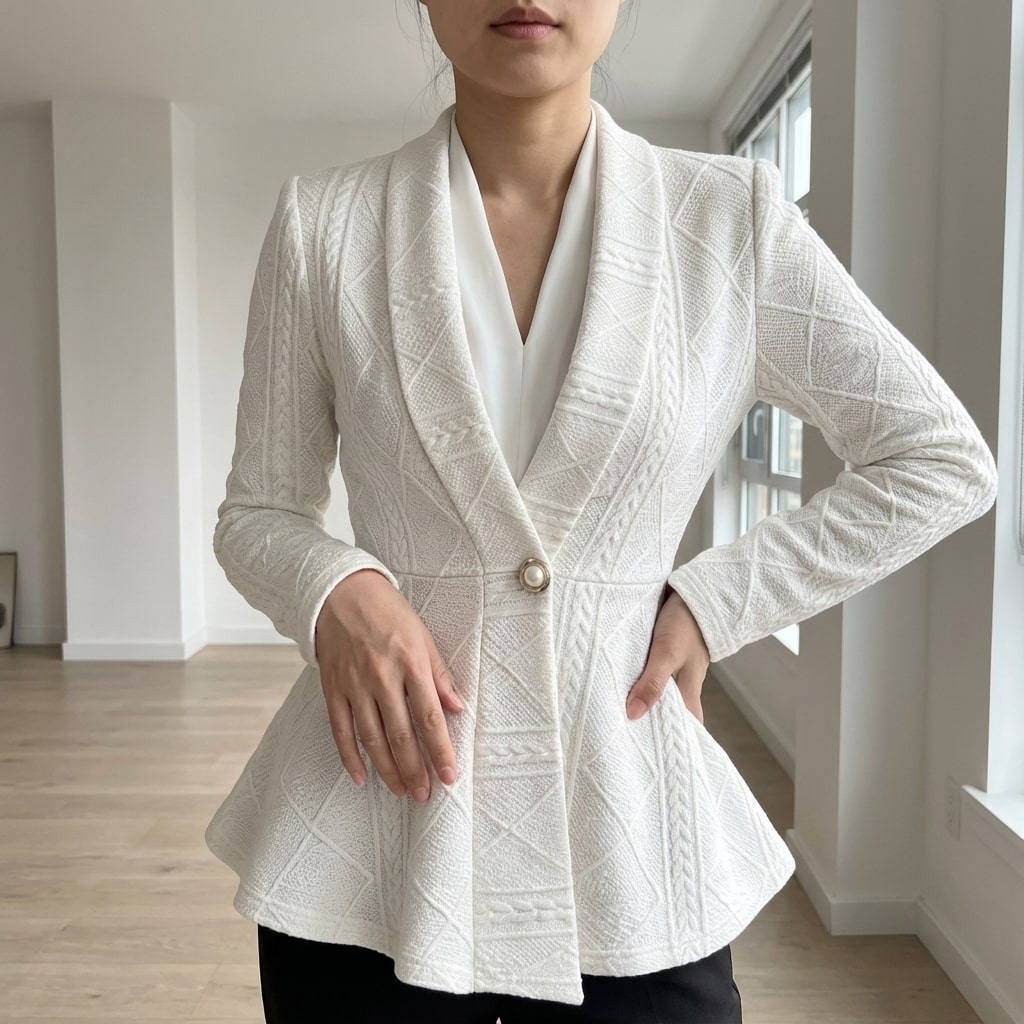 Ananya Women’s Jacket – Sculpted Peplum Fit