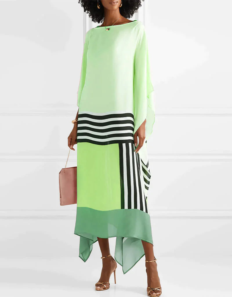 Aria Geometric Caftan – Light & Airy Statement Piece for Summer Escapes
