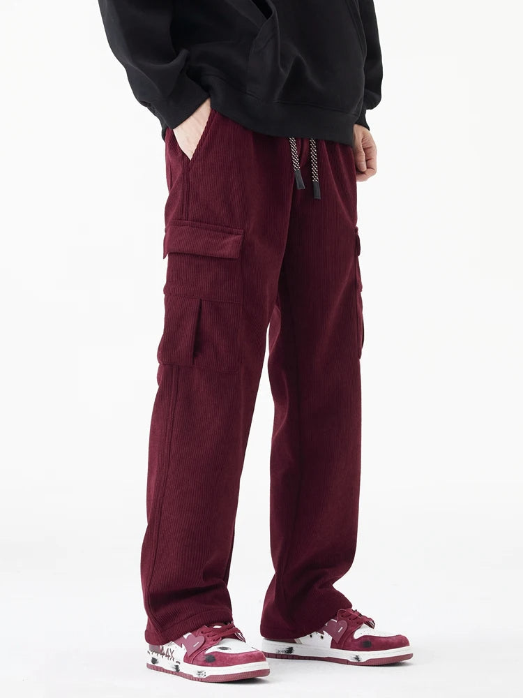 Hayes Corduroy Cargo Pants – Soft Stretch Fabric with Tapered Fit for Everyday Wear
