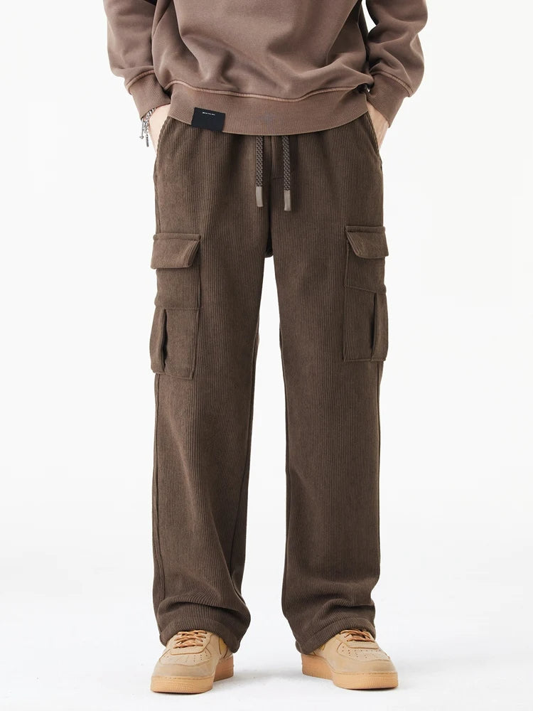 Hayes Corduroy Cargo Pants – Soft Stretch Fabric with Tapered Fit for Everyday Wear