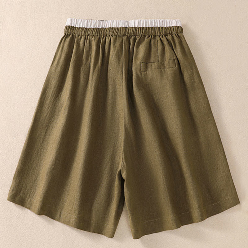 Jasmin Linen Drawstring Shorts – Lightweight Casual Summer Shorts