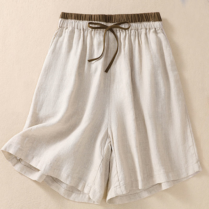 Jasmin Linen Drawstring Shorts – Lightweight Casual Summer Shorts