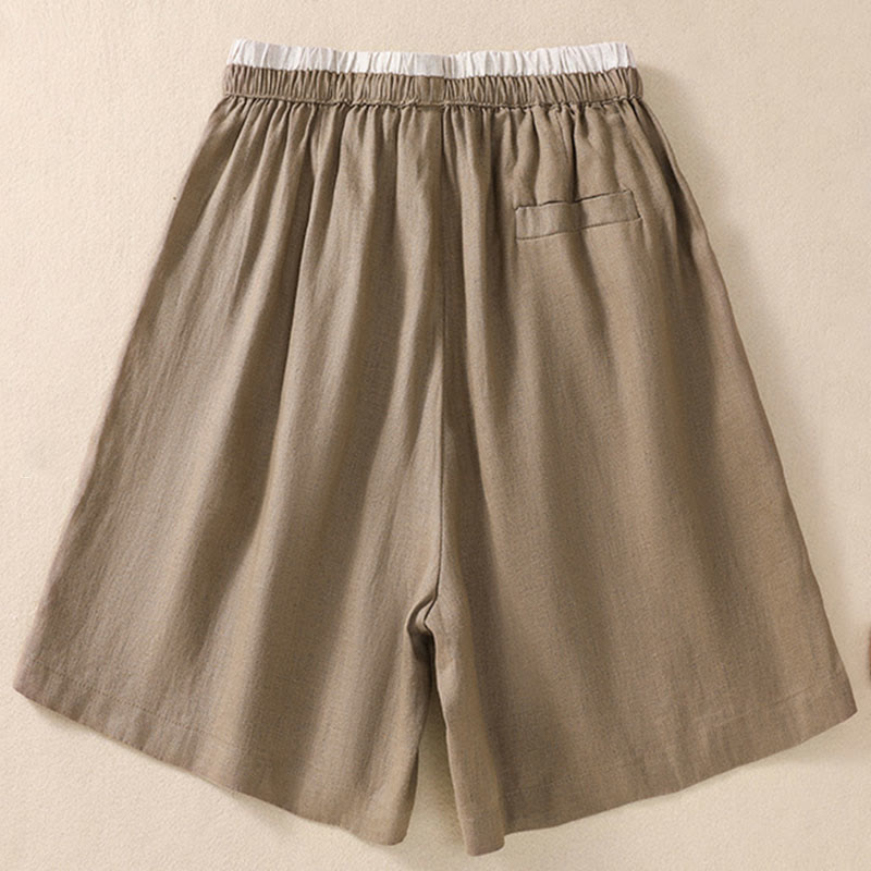 Jasmin Linen Drawstring Shorts – Lightweight Casual Summer Shorts