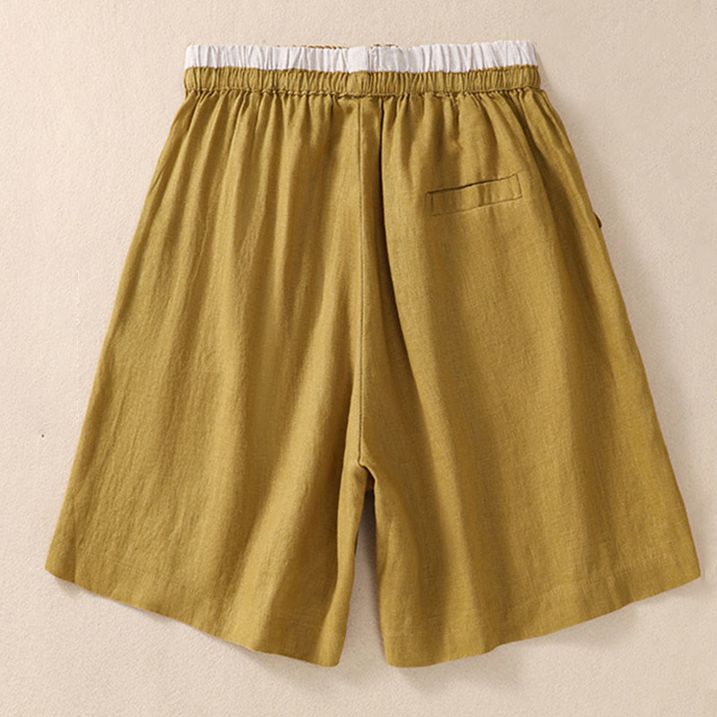 Jasmin Linen Drawstring Shorts – Lightweight Casual Summer Shorts
