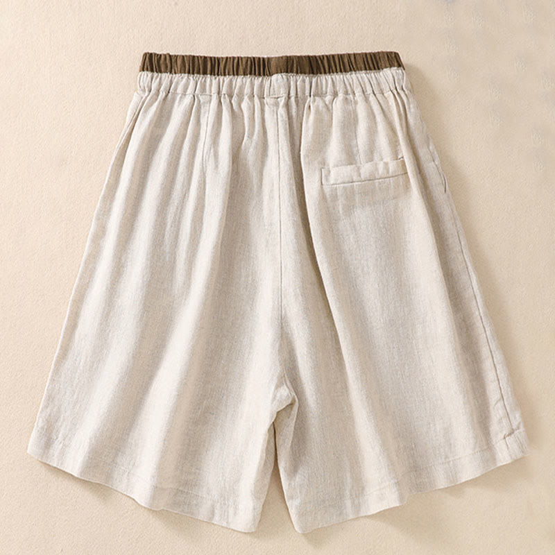 Jasmin Linen Drawstring Shorts – Lightweight Casual Summer Shorts