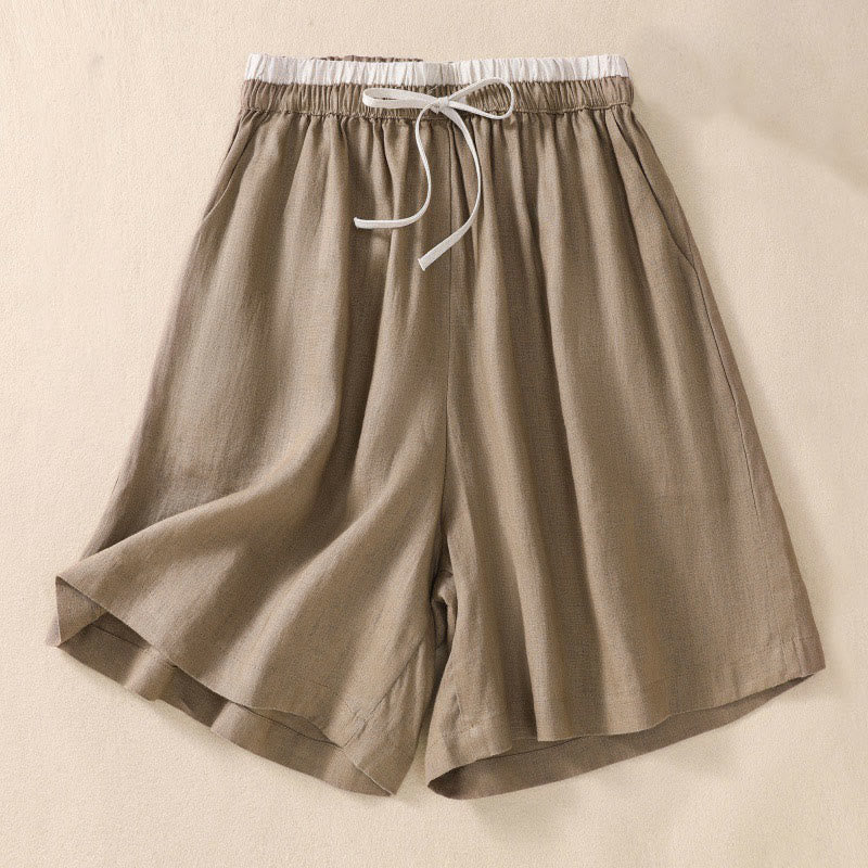 Jasmin Linen Drawstring Shorts – Lightweight Casual Summer Shorts
