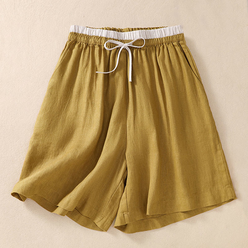Jasmin Linen Drawstring Shorts – Lightweight Casual Summer Shorts