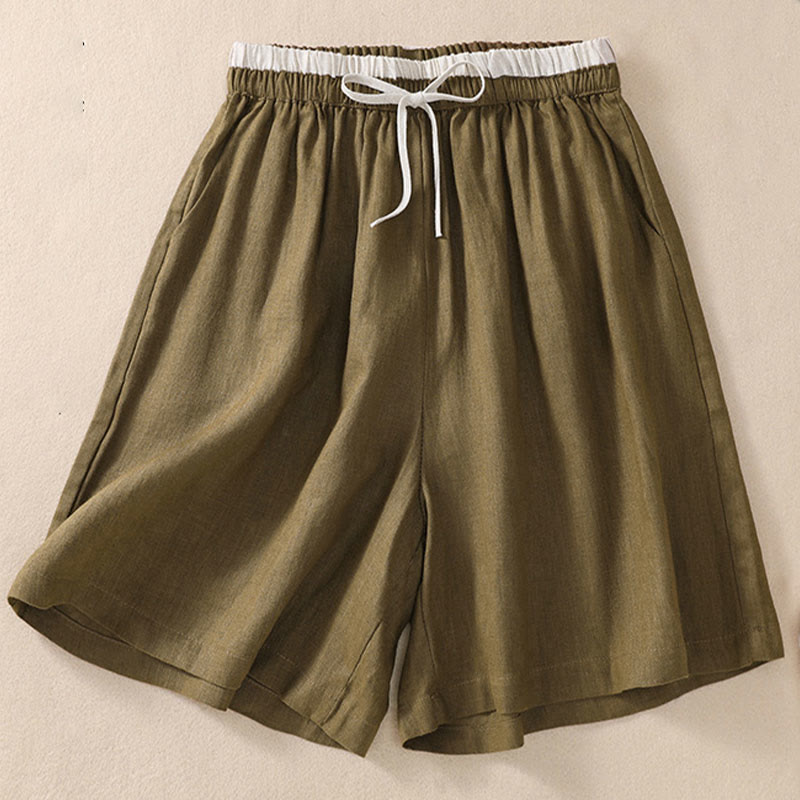 Jasmin Linen Drawstring Shorts – Lightweight Casual Summer Shorts