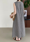 Kai Vintage Button Plaid Dress