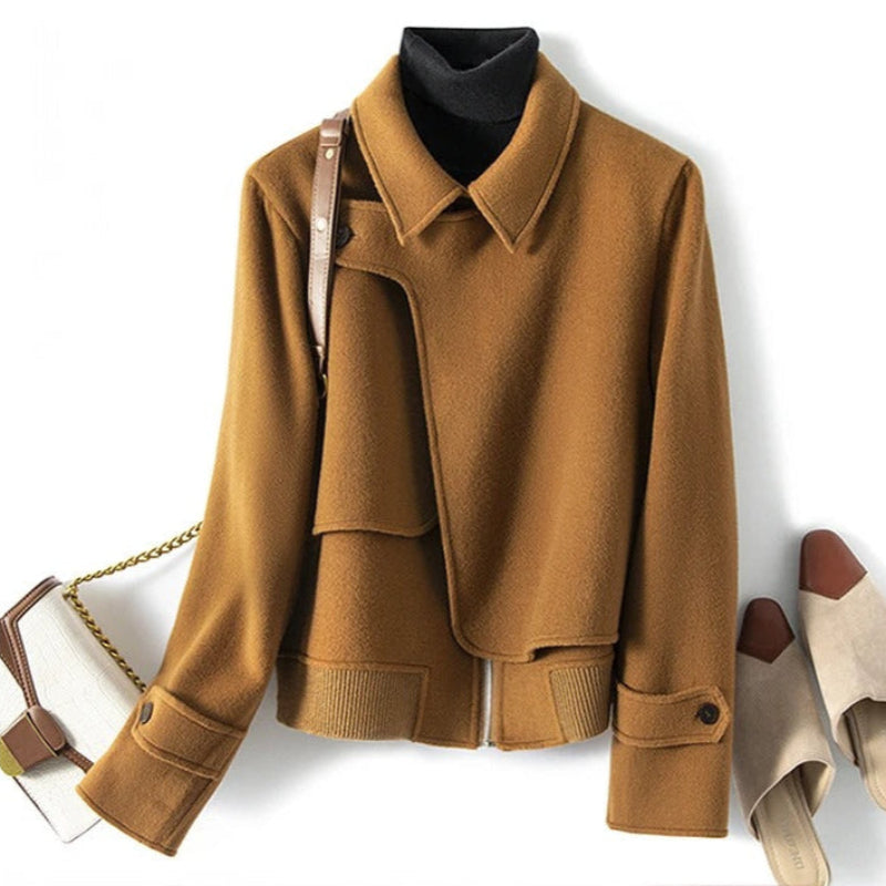 Carina Women’s Wool Jacket – Cropped Fit with Structured Modern Silhouette