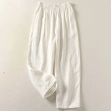 Lina Wide Leg Linen Pants – Lightweight Cotton Blend Trousers with Airy Straight Fit