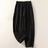 Lina Wide Leg Linen Pants – Lightweight Cotton Blend Trousers with Airy Straight Fit