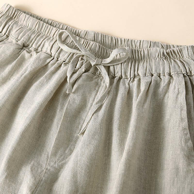 Arlena Lace Trim Cotton Shorts – Soft Casual Summer Lounge Shorts