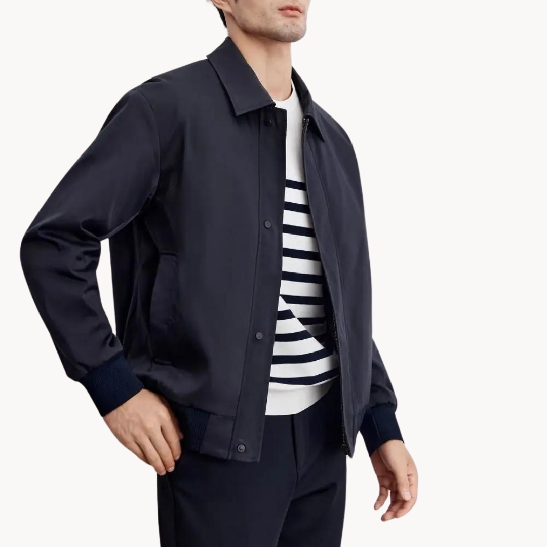 Rafael Men’s Canvas Jacket – Zippered Casual Business Jacket