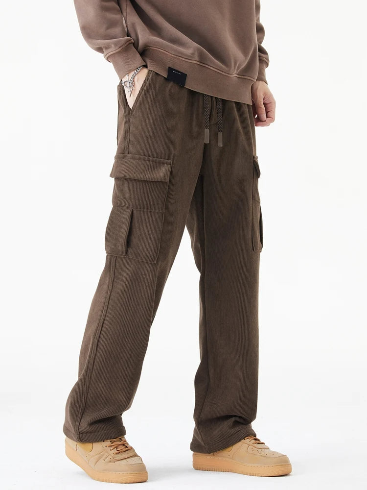 Hayes Corduroy Cargo Pants – Soft Stretch Fabric with Tapered Fit for Everyday Wear