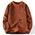 Mason Men’s Sweater – Cozy Pullover with Seasonal Pumpkin Pattern