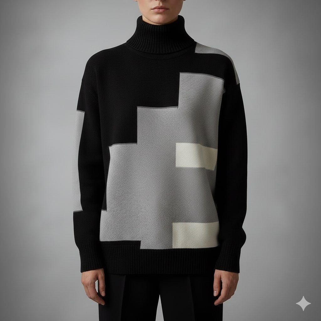 Lovi Women’s Turtleneck Sweater – Soft Knit Pullover with Warm Ribbed Texture