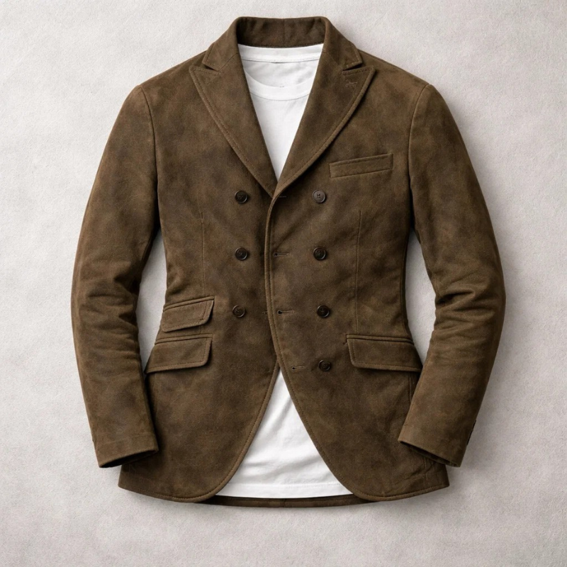 Colton Suede Double-Breasted Jacket
