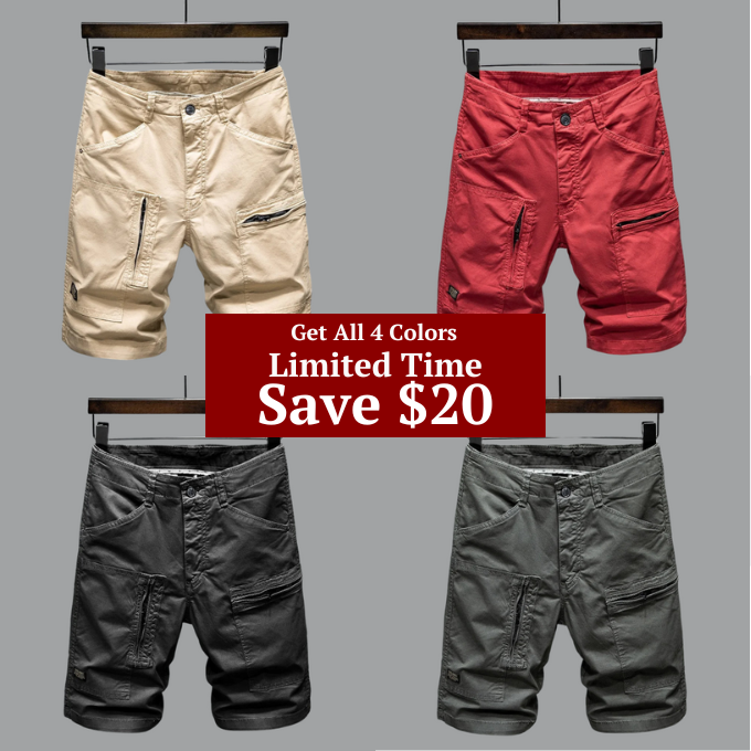 Ethan Utility Cargo Shorts – Rugged Summer Shorts with Smart Storage Functionality