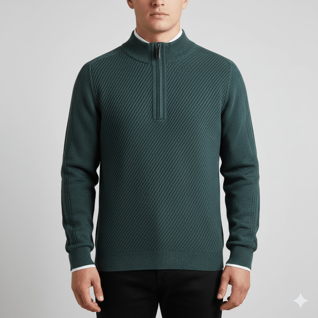 Sven Men’s Quarter-Zip Sweater – Lightweight Soft Knit Pullover