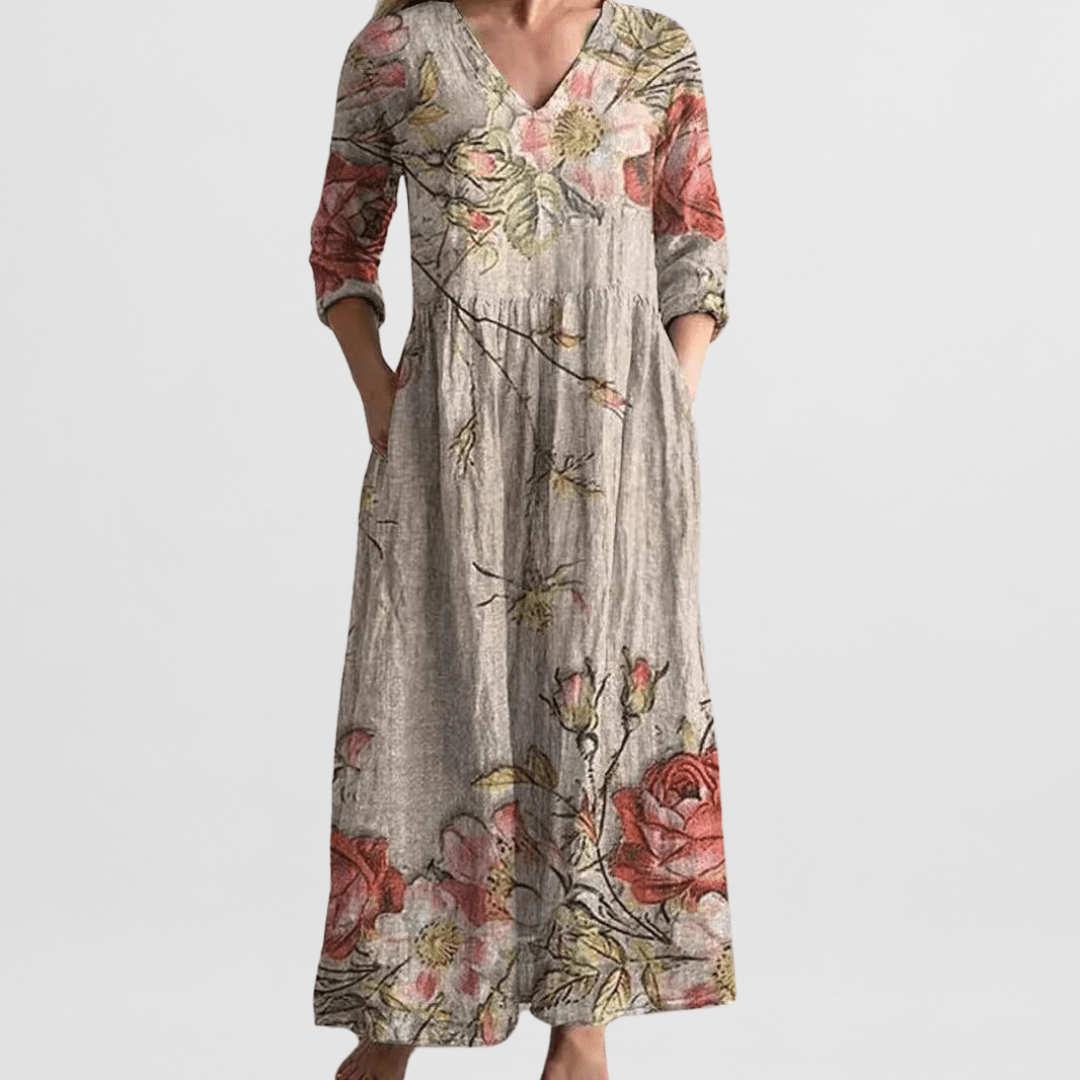 Elena Garden Floral Maxi Dress