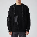 Aiden Distressed Men’s Sweater with Edgy Frayed Detailing